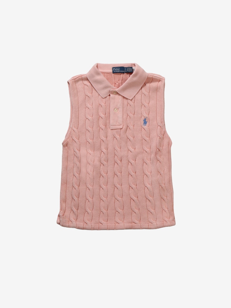 Polo Ralph Lauren Logo Sleeveless Shirt Pink Sand - SS25 - US, image size:1400x1000