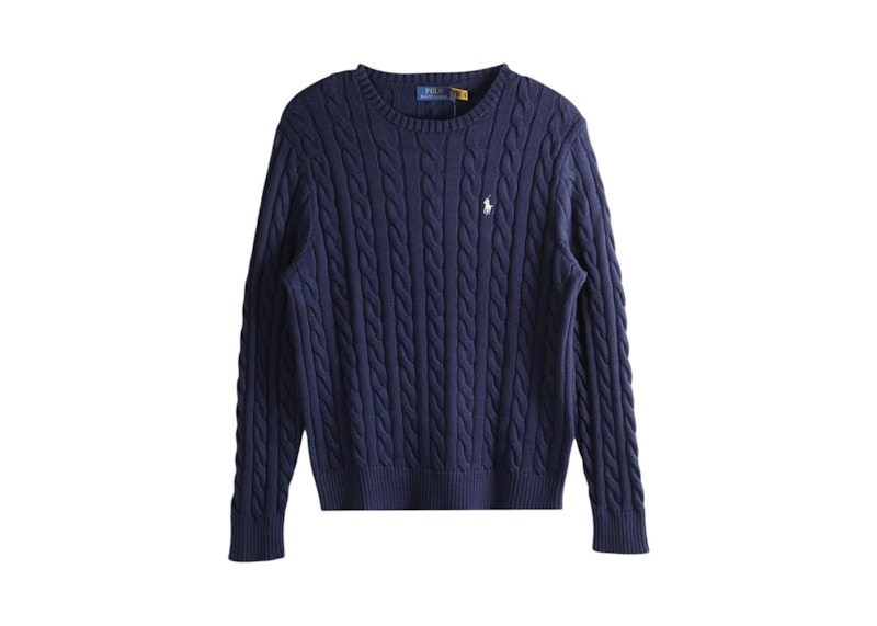 Polo Ralph Lauren Long Sleeve Cotton Cable Knit Crewneck Sweater