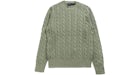 Polo Ralph Lauren Long-Sleeve Garment-Dyed Cotton Driver Cable Knit Sweater Greenstone Gmd