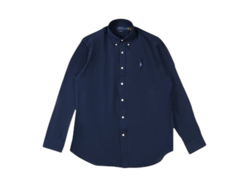 ★★POLO RALPH LAUREN★★ Long sleeve poplin shirt navy MNPO Polo Ralph Lauren Classic Fit Stretch Poplin Long Sleeve