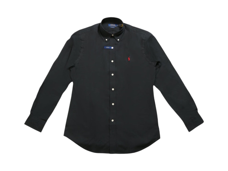 Tシャツ・カットソー Ralph Lauren FW25 Black oxford shirt (710767828 006) Polo Ralph Lauren logo-print Cotton T-shirt | Black | FARFETCH