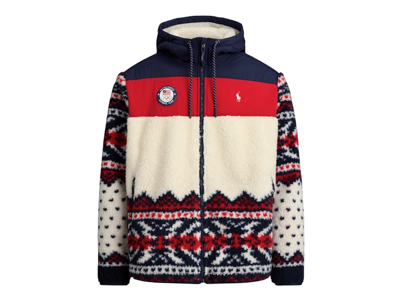 Polo Ralph Lauren Olympics 2026 Team USA Hybrid Full-Zip Hoodie Polo Ralph Lauren Olympics 2026 Team USA Hybrid Full-Zip Hoodie
