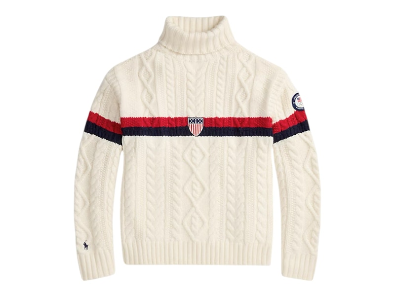 Polo Ralph Lauren Olympics Team USA 2026 Turtleneck Sweater Cream