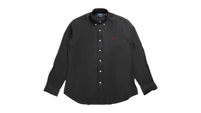 Polo Ralph Lauren Piece Dye Linen Sport L/S Shirt Black/Red