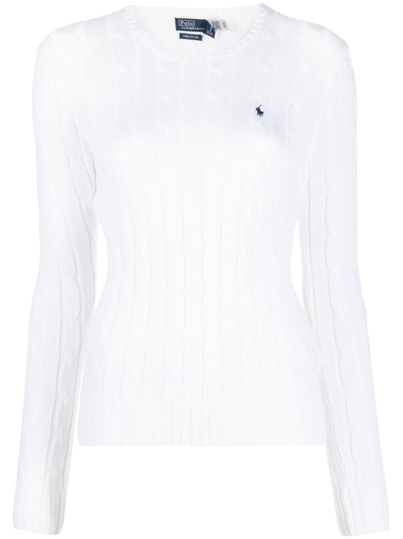 Polo Ralph Lauren Pima Cotton Julianna LS Fitted Pullover White SS25 MX
