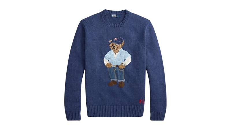 Polo Ralph Lauren Polo Bear Linen Cotton Sweater Navy メンズ - JP