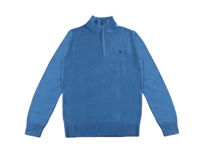 Polo Ralph Lauren Quarter Zip Pullover Blue Orbit