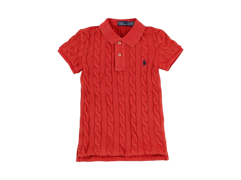 Pre-owned Polo Ralph Lauren Women's Short Sleeve Polo Shirt In Red
