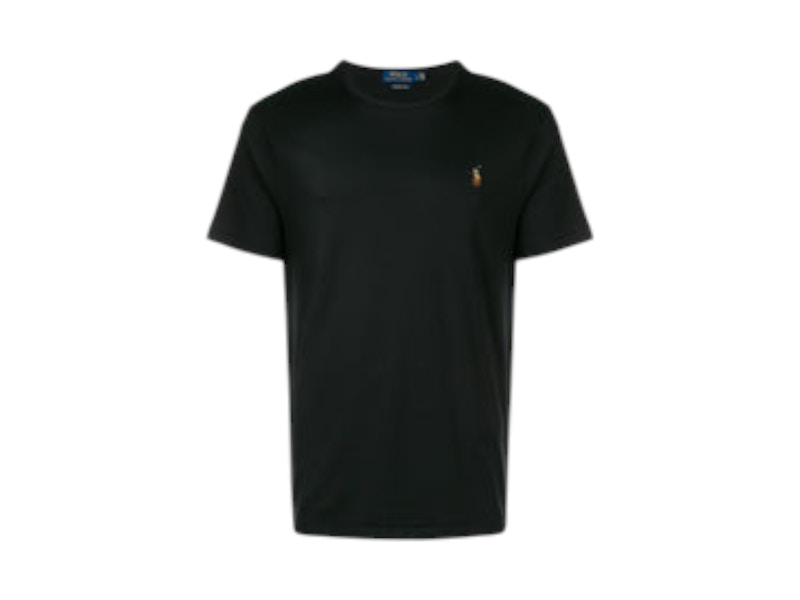 Pre-owned Polo Ralph Lauren Women's Shortsleeve Soft Touch Crewneck Sweat-shirt T-shirt In Black