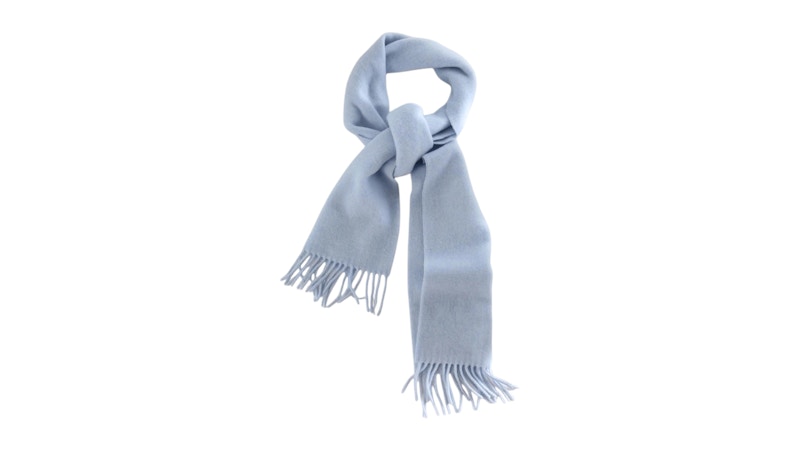 Polo Ralph Lauren Solid Recycled Wool Scarf Office Blue Htr