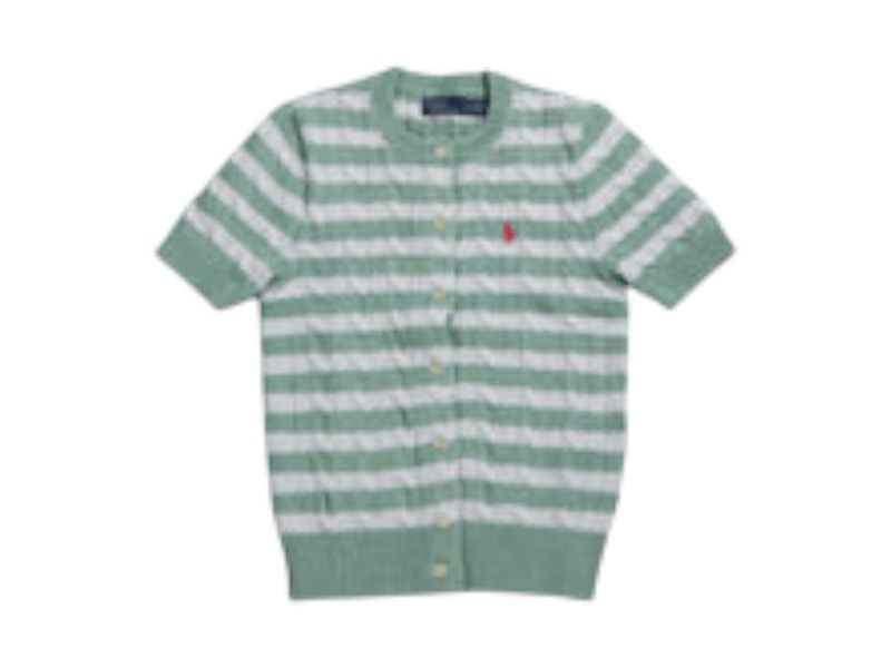 Polo Ralph Lauren Sweater Cardigan Celadon Heather Multi