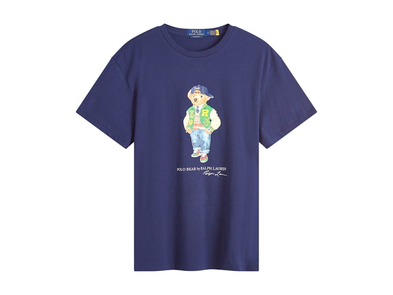 Tシャツ・カットソー Ralph Lauren SS25 T-shirts (211959112001 NEW NAVY) Polo Ralph Lauren Varsity Bear T-shirt Newport Navy Men's