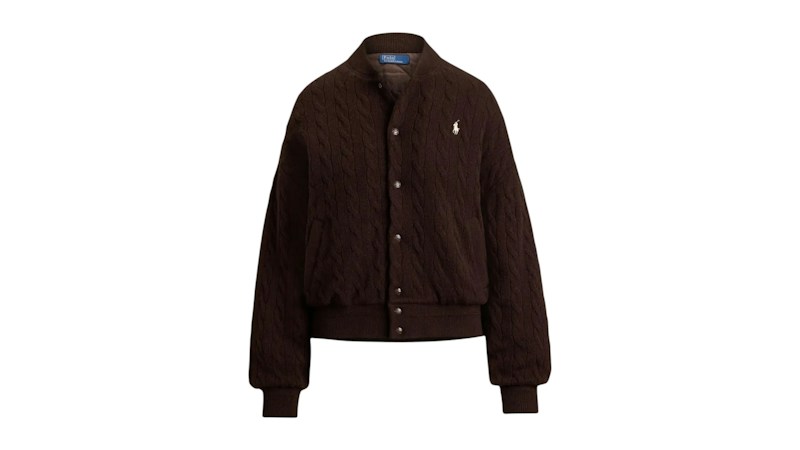 Polo Ralph Lauren Women’ 2/15 Wool Cash Rws Swtr Coat Melange Bruin