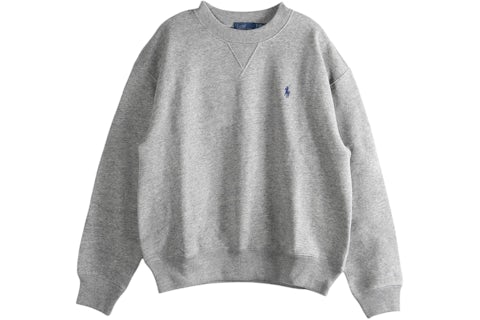 Pull Col Rond Sweat Gris Ralph Lauren Femme Sweat En Coton Polo