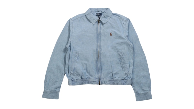Pre-owned Polo Ralph Lauren Women's Windbreaker In Chambray In Blue