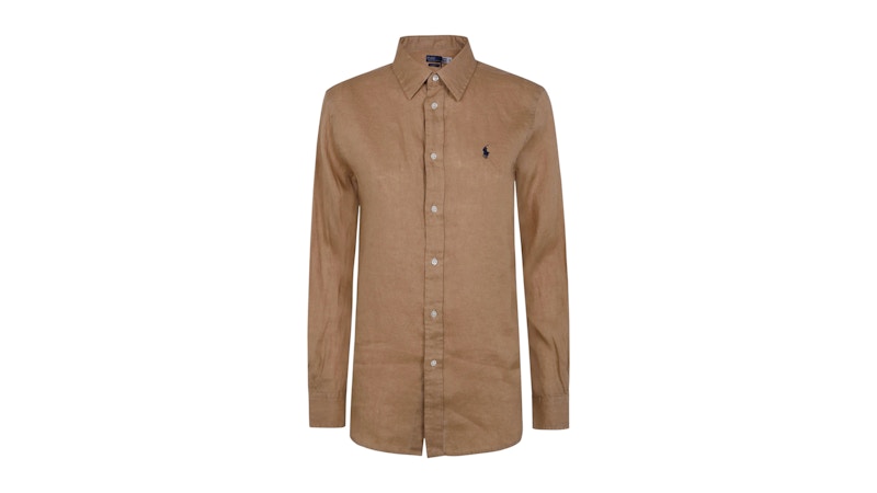 Polo Ralph Lauren Women's Classic Long Sleeve Button Front Shirt Beige -  SS26 - US