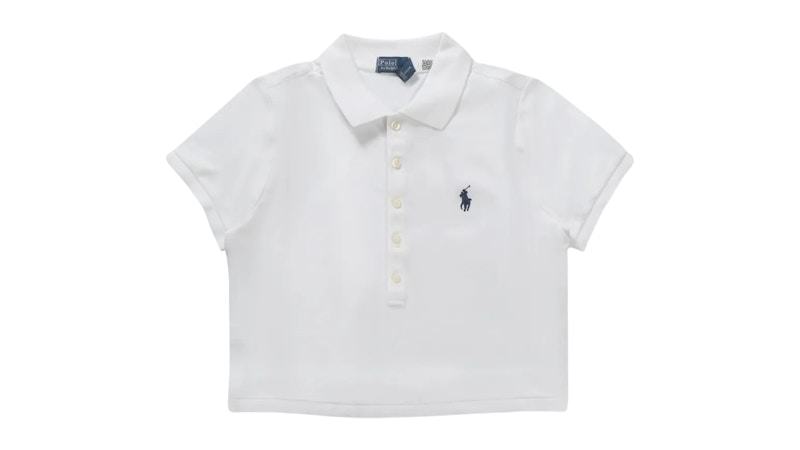 POLO RALPH LAUREN    ホワイト White polo-shirt with contrasting logo embroidery brand POLO