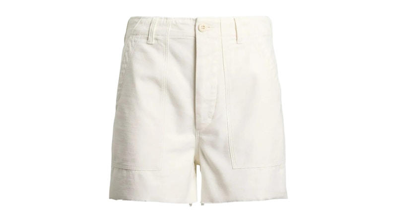 Pre-owned Polo Ralph Lauren Women's Ecru Relaxed Fit Shorts In Shorts Ecru In Sand