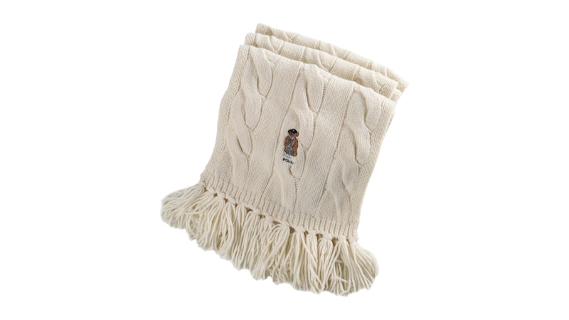 Polo Ralph Lauren Women's Fall Bear Scarf Cream