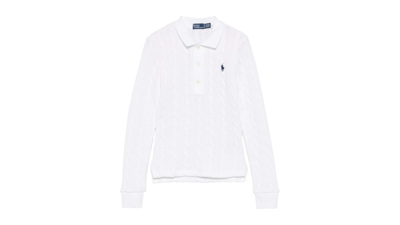 POLO RALPH LAUREN    ホワイト Polo Ralph Lauren Women's L/S Polo Shirt White - SS25 - US