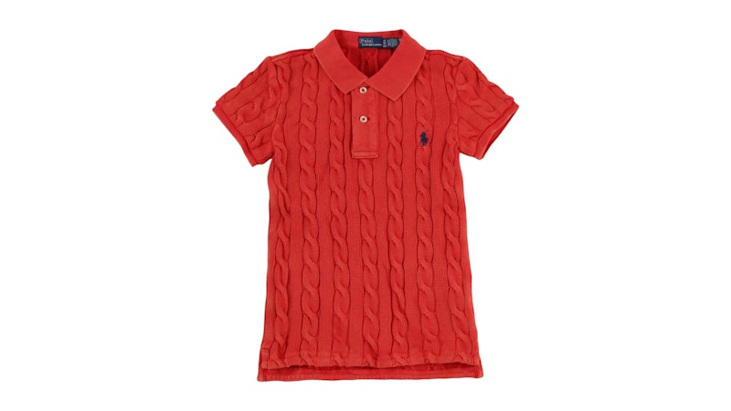 Pre-owned Polo Ralph Lauren Women's Short Sleeve Polo Shirt In Red