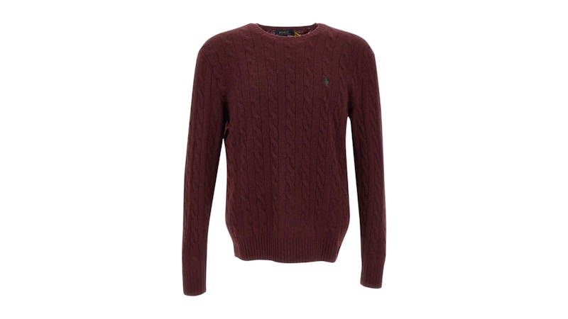 Polo Ralph Lauren Wool Cashmere Cable Knit Crewneck Heather