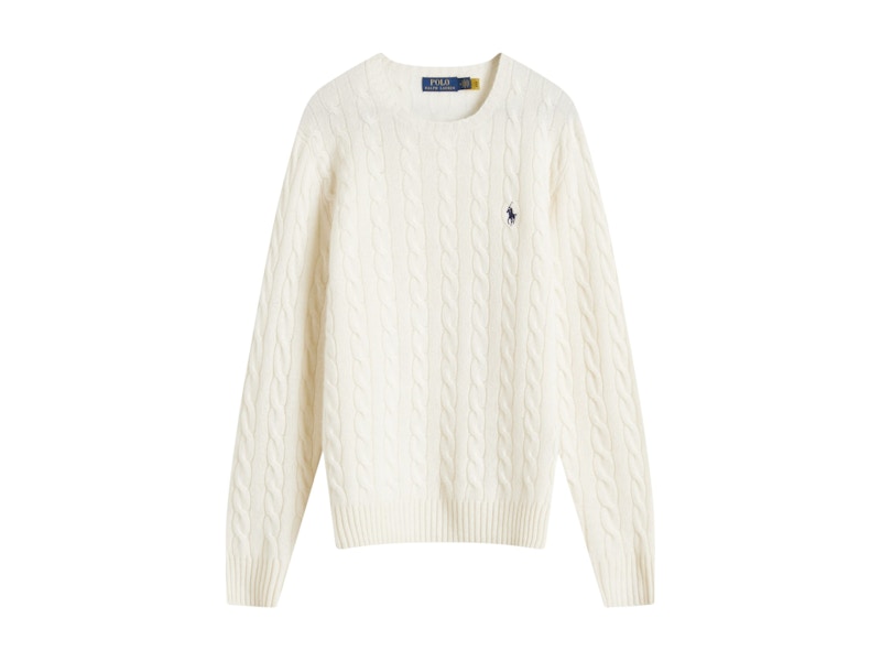 Polo Ralph Lauren Wool Cashmere Crew Knit Andover Cream メンズ