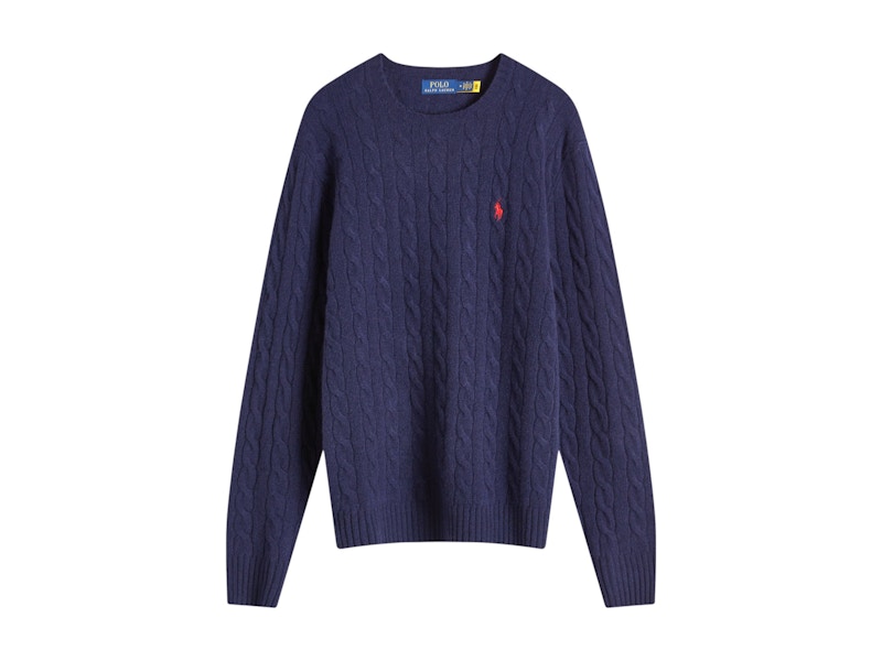 Polo Ralph Lauren Wolle Kaschmir Crew Knit Hunter Marineblau