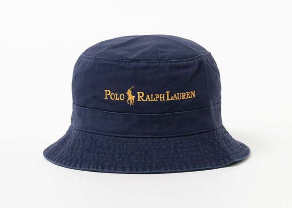 Polo Ralph Lauren for Beams Gold Logo Bucket Hat Navy Men's - SS24 