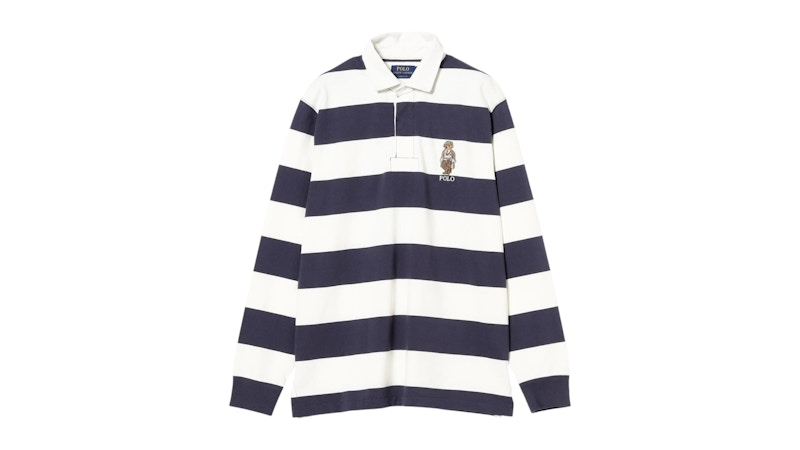 Polo Ralph Lauren x BEAMS Classic Fit Bear Rugby Shirt Faded Blue
