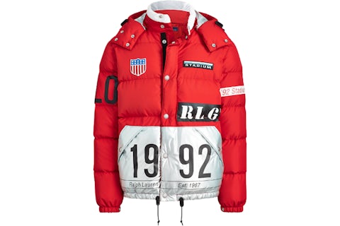 Polo Ralph Lauren Winter Stadium Down Jacket Injection Red/Silver Polo Ralph Lauren Winter Stadium Down Jacket Injection Red/Silver