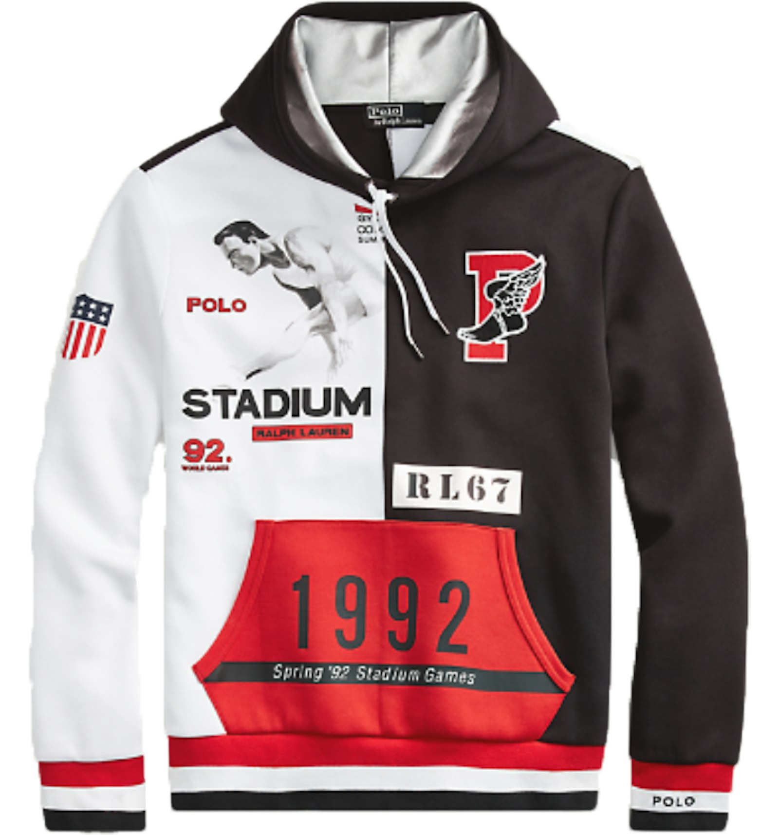 Polo Ralph Lauren Winter Stadium Hoodie Polo Black Multi - FW18