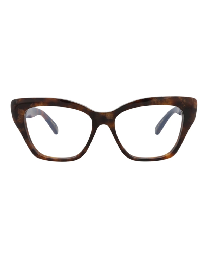 Pre-owned Pomellato Women's  Cat Eyeframe Acetate Optical Frames In Havana Havana Transparent (pm0120o/30014238