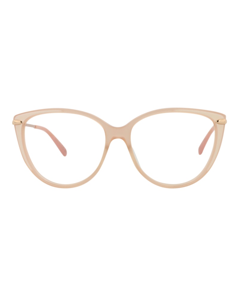 Pre-owned Pomellato Women's Cat Eyeframe Acetate Optical Frames In Nude Gold Transparent (pm0089o/30008788/004