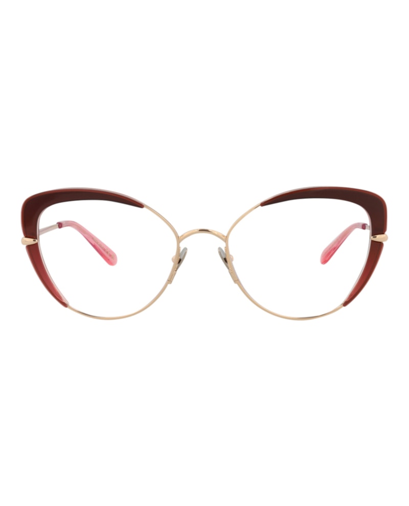 Pre-owned Pomellato Women's Cat Eyeframe Metal Optical Frames In Gold Gold Transparent (pm0125o/30014246/004)