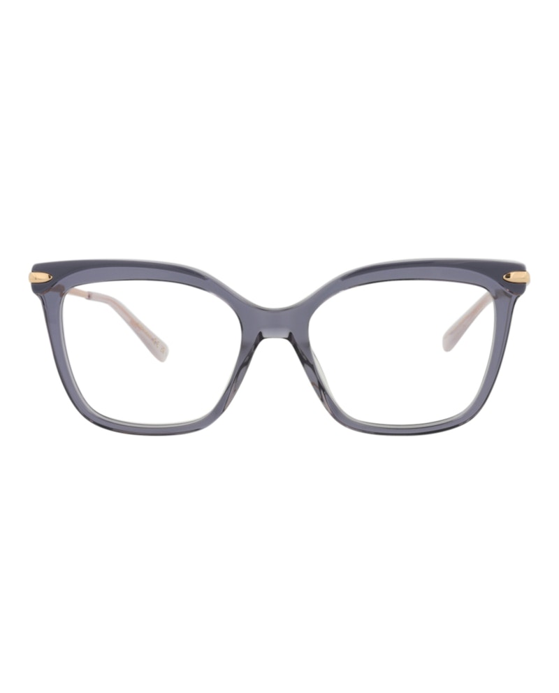 Pre-owned Pomellato Women's  Squareframe Acetate Optical Frames In Black Gold Transparent (pm0094o/30010194/001