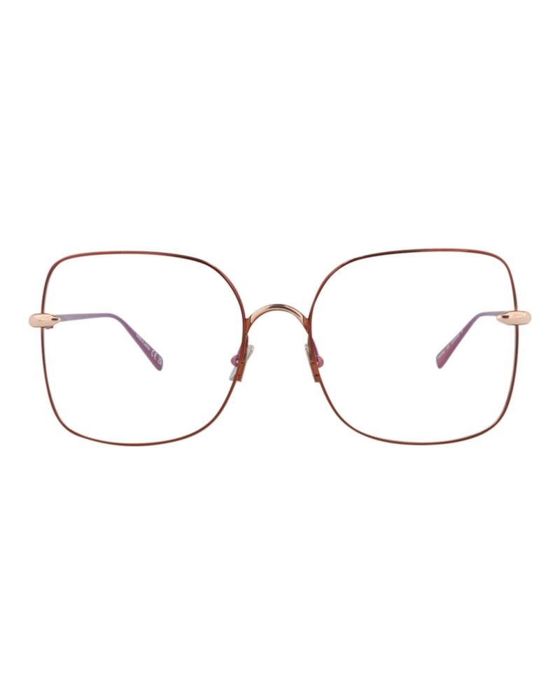 Pre-owned Pomellato Women's Squareframe Metal Optical Frames In Brown Brown (pm0108o/30012013/003)
