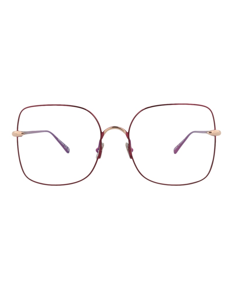 Pre-owned Pomellato Women's  Squareframe Metal Optical Frames In Violet Violet Transparent (pm0108o/30012013/00
