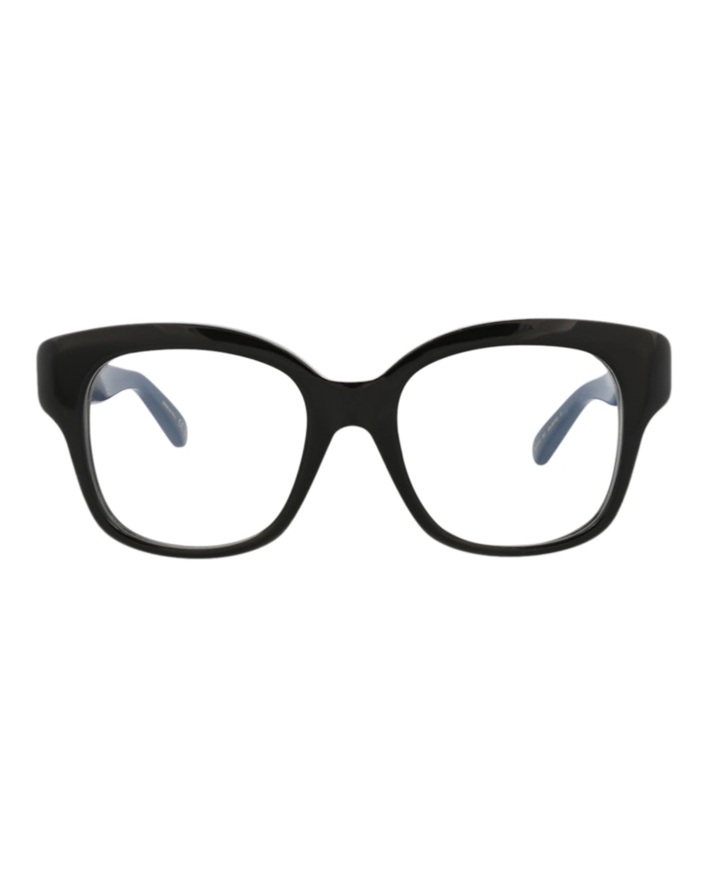 Pre-owned Pomellato Women's  Squareframe Recycled Acetate Optical Frames In Black Black Transparent (pm0121o/30