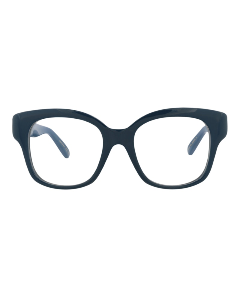 Pre-owned Pomellato Women's  Squareframe Recycled Acetate Optical Frames In Blue Blue Transparent (pm0121o/3001