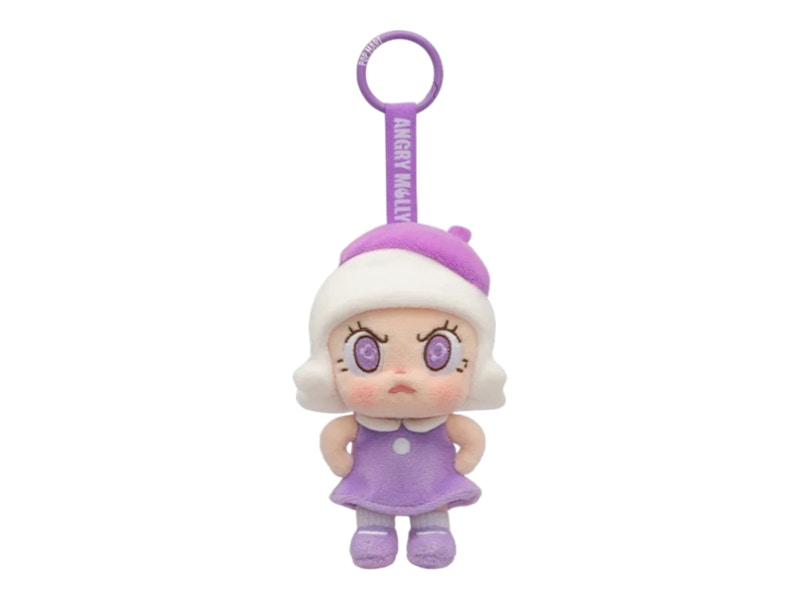 Pop Mart Angry Molly Angry Energy Series Purple Fire Plush Pendant