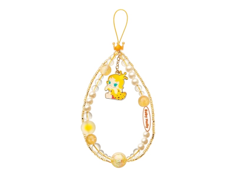 Pre-owned Pop Mart Baby Molly Fruity Aroma Series Best Banana Friend (secret Edition) Phone Charm In Multi