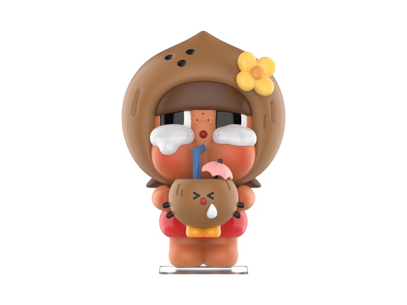 Crybaby Coconut Figure-Brown & Green 2点 Pop Mart CRYBABY Coconut Figure Brown - JP