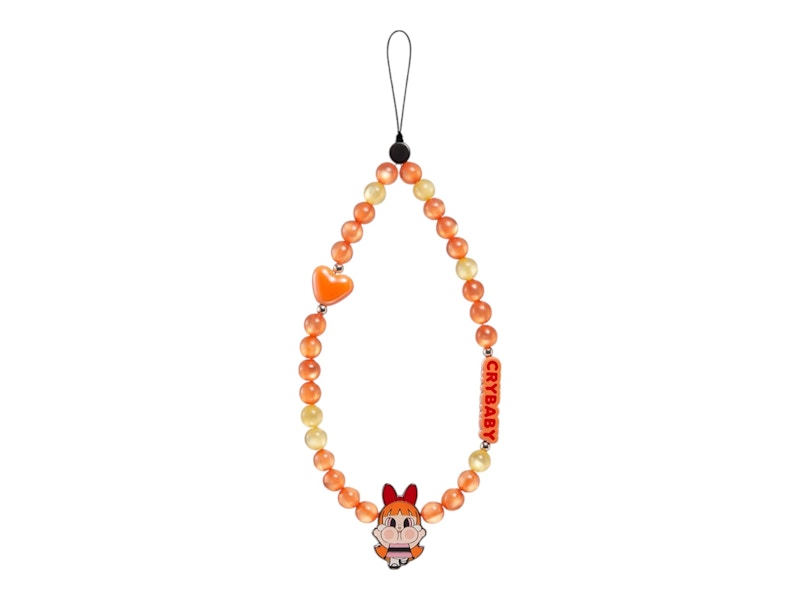Pre-owned Pop Mart Crybaby X Powerpuff Girls Series Flower Flower Phone Charm In Multi