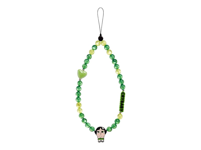 Pre-owned Pop Mart Crybaby X Powerpuff Girls Series Fluffy Phone Charm In Multi