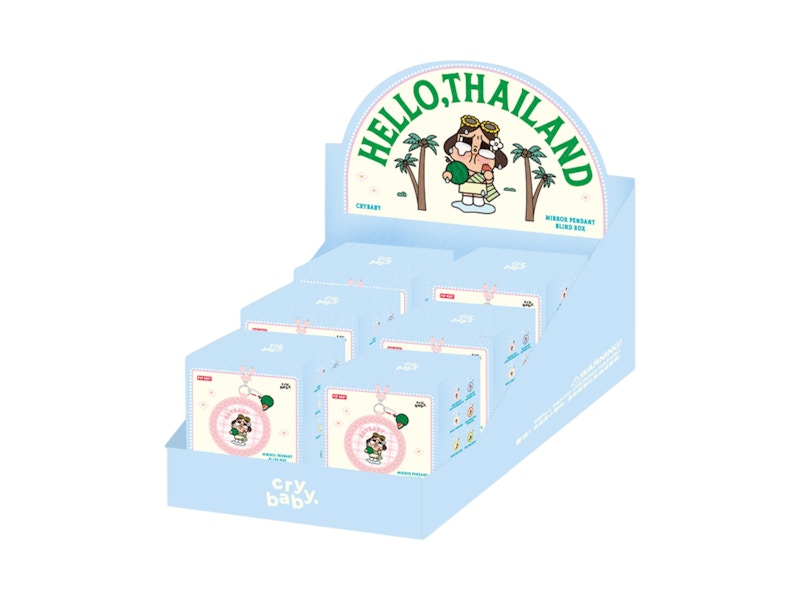 Pop Mart Crybaby Hello Thailand Series Mirror Pendant Sealed Case
