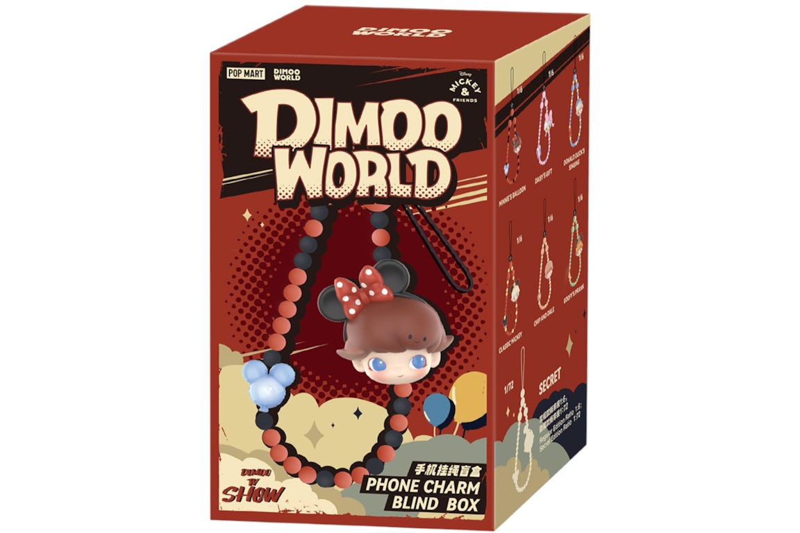 Pop Mart DIMOO World x Disney Series Phone Charm Single Blind Box - US