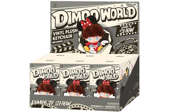 Pop Mart DIMOO World x Disney Series Vinyl Plush Keychain Sealed Case ...
