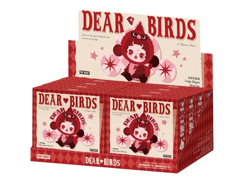 Pop Mart Dear Birds Series Fridge Magnet Sealed Case (8 Blind Boxes)