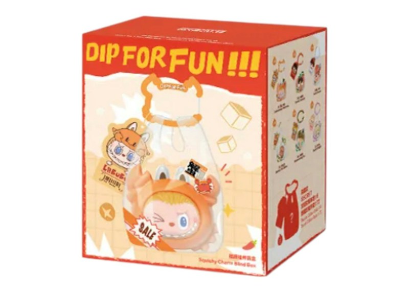 Boîte à breloques spongieuses à breloques simples de la série Dip For Fun de Pop Mart